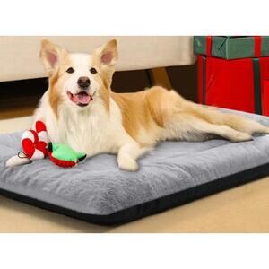 SOPAT Deluxe Washable Dog Bed for Large Dogs Dog Crate Mat 36 Inch Comfy